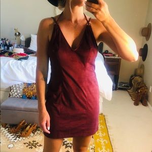 FREE PEOPLE - faux suede mini dress, small